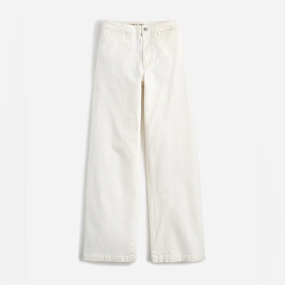 NWOT Madewell Curvy Emmett Wide-Leg Jean in Tile White: Welt Pocket Edition- 26 - Picture 5 of 9